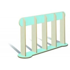 Barrière De Délimitation Bleue Et Bois