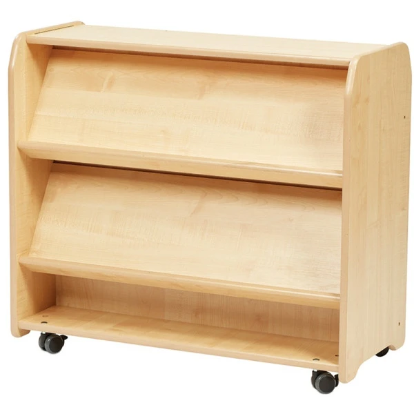 Bibliothèque mobile 2 faces : présentoire et rangement Bibliothèque Mobile 2 Faces : Présentoire Et Rangement -KIDEA BOUTIQUE bibliotheque mobile 2 faces presentoir et rangement