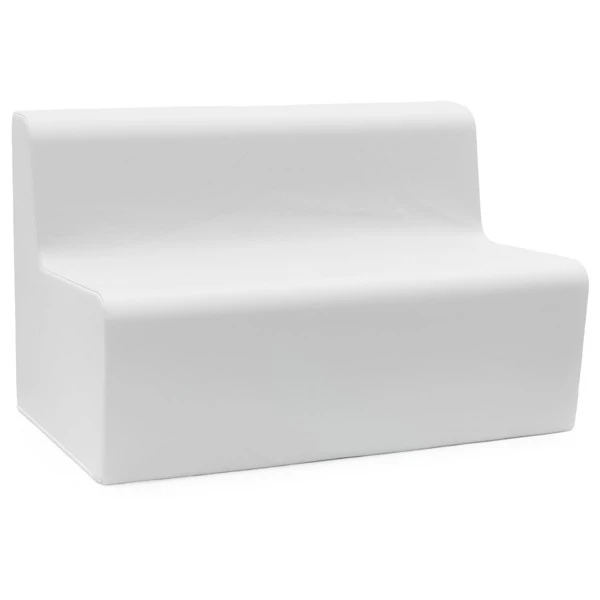 Canapé blanc 2 places - adulte Canapé Blanc 2 Places - Adulte -KIDEA BOUTIQUE canape blanc adulte espace multi sensoriel