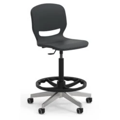 Chaise Haute Avec Roulettes Et Repose-pieds