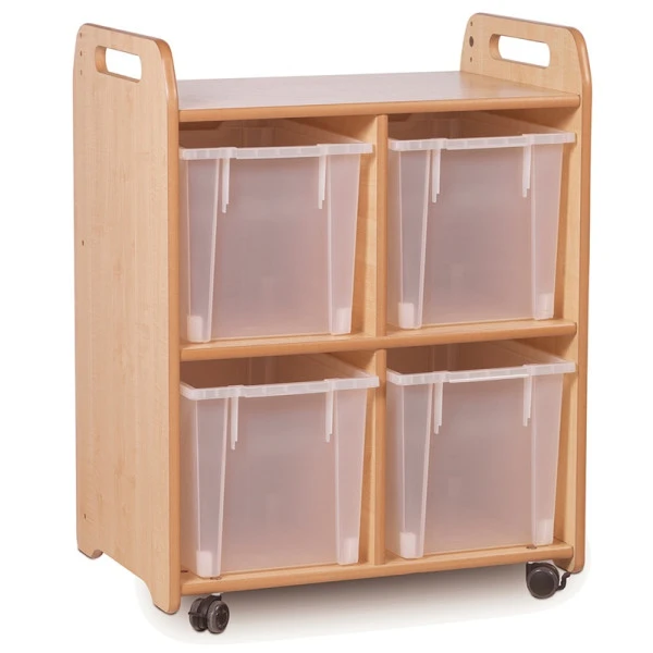 Chariot avec 4 grands bacs à jouets Chariot Avec 4 Grands Bacs à Jouets -KIDEA BOUTIQUE chariot avec 4 grands bacs a jouets