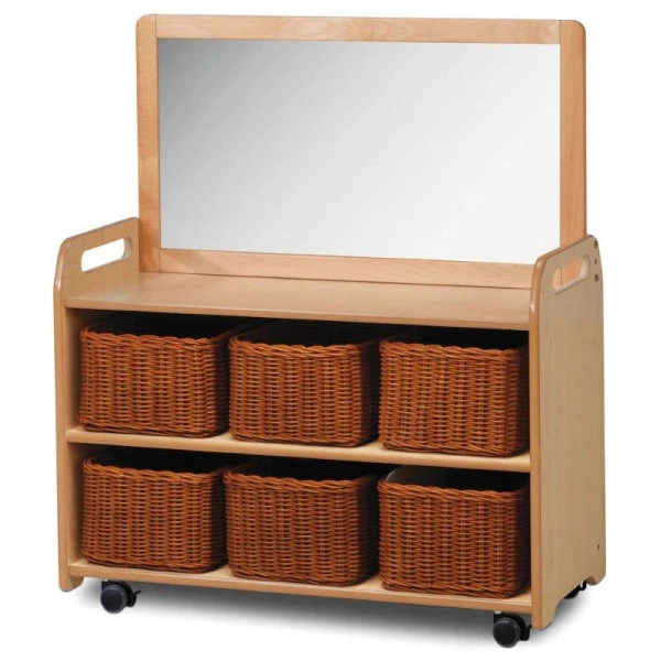 Chariot de rangement avec miroir sécurisé Chariot De Rangement Avec Miroir Sécurisé -KIDEA BOUTIQUE chariot de rangement avec miroir securise