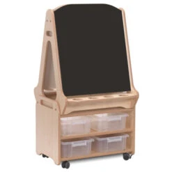 Chevalet 2 Enfants Avec Rangement Et Roulettes