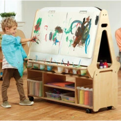 Chevalet Mobile 4 Enfants Avec Rangement 4 Chevalet Mobile 4 Enfants Avec Rangement -KIDEA BOUTIQUE chevalet mobile 4 enfants avec rangement 4