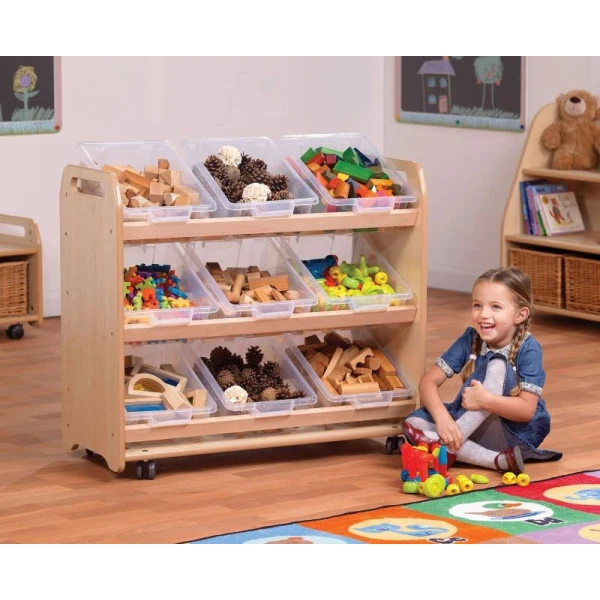 Etagère mobile avec 9 bacs inclinés Etagère Mobile Avec 9 Bacs Inclinés -KIDEA BOUTIQUE etagere mobile avec 9 bacs inclines 1