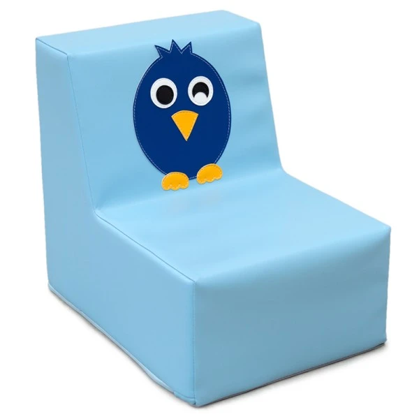 Fauteuil en mousse - Motif Oiseau bleu Fauteuil En Mousse - Motif Oiseau Bleu -KIDEA BOUTIQUE fauteuil en mousse motif oiseau bleu