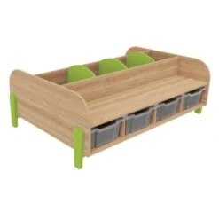 Grand Banc Avec Bacs à Albums -KIDEA BOUTIQUE grand banc avec bacs a albums 2