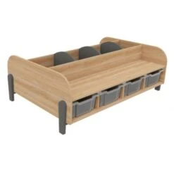 Grand Banc Avec Bacs à Albums -KIDEA BOUTIQUE grand banc avec bacs a albums 3