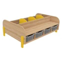 Grand Banc Avec Bacs à Albums -KIDEA BOUTIQUE grand banc avec bacs a albums 6