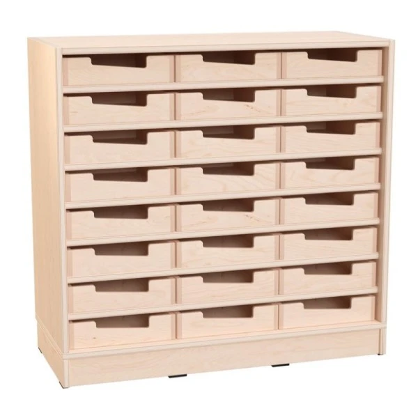 Grand meuble 24 petits bacs bois Grand Meuble 24 Petits Bacs Bois -KIDEA BOUTIQUE grand meuble 24 petits bacs bois