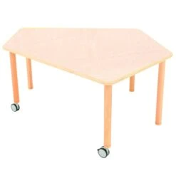 Grande Table Pentagonale Sur Roulettes Classe Flexible 2 Grande Table Pentagonale Sur Roulettes Classe Flexible -KIDEA BOUTIQUE grande table pentagonale sur roulettes classe flexible 2