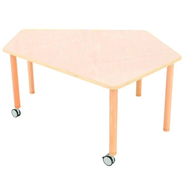 Grande table pentagonale sur roulettes classe flexible Grande Table Pentagonale Sur Roulettes Classe Flexible -KIDEA BOUTIQUE grande table pentagonale sur roulettes classe flexible 2