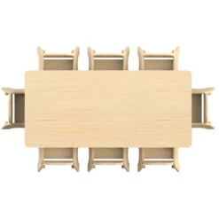 Grande Table Rectangle Et 8 Fauteuils T00 Ou T0