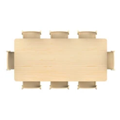 Grande Table Rectangle Millhouse Et 8 Chaises T1 à T3