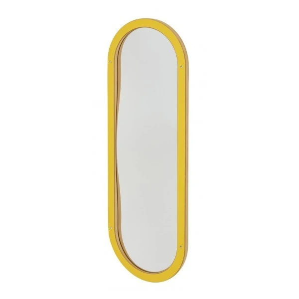 Miroir déformant Enfant Oval Jaune Miroir Déformant Enfant Oval Jaune -KIDEA BOUTIQUE jeu mural bois miroir deformant enfant oval jaune