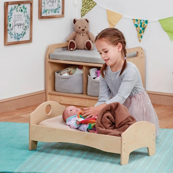 Lit pour poupée en bois Lit Pour Poupée En Bois -KIDEA BOUTIQUE lit pour poupee en bois 1