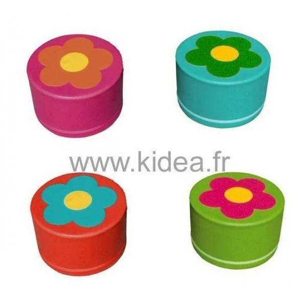 4 assises en mousse - Motifs fleurs 4 Assises En Mousse - Motifs Fleurs -KIDEA BOUTIQUE lot 4 assises en mousse motifs fleurs