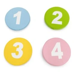 4 Coussins Circulaires - Motifs Nombres