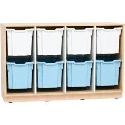 Meuble à Jouets Avec 8 Grands Bacs