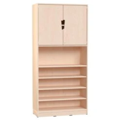 Meuble Avec étagères Et Placard En Haut 3 Meuble Avec étagères Et Placard En Haut -KIDEA BOUTIQUE meuble avec etageres et placard en haut 3