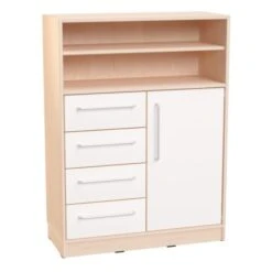 Meuble Avec étagères, Tiroirs Et Placard -KIDEA BOUTIQUE meuble avec etageres tiroirs et placard 4