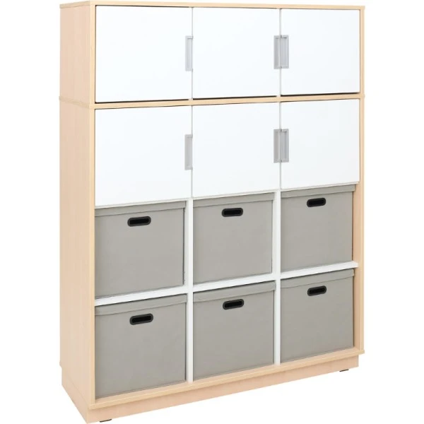 Meuble de 12 casiers avec portes et bacs Meuble De 12 Casiers Avec Portes Et Bacs -KIDEA BOUTIQUE meuble de 12 casiers avec portes et bacs