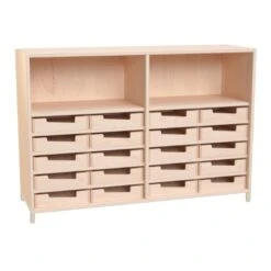 Meuble Large 20 Petits Bacs Bois