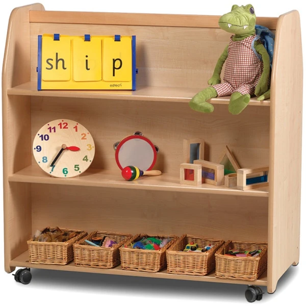 Meuble mobile 2 faces avec étagères Meuble Mobile 2 Faces Avec étagères -KIDEA BOUTIQUE meuble mobile 2 faces avec etageres 2