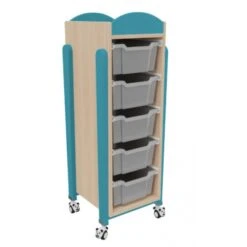 Meuble Mobile 5 Bacs De Rangement 4 Meuble Mobile 5 Bacs De Rangement -KIDEA BOUTIQUE meuble mobile 5 bacs de rangement 4