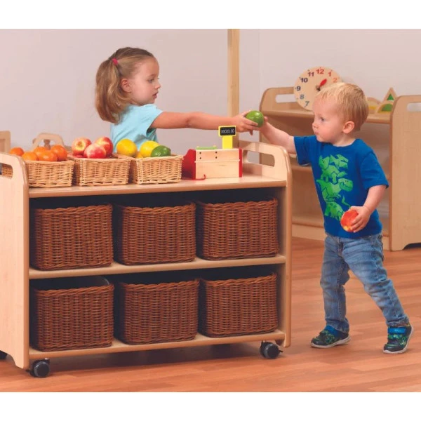 Meuble mobile avec miroir sécurisé et bacs à jouets Meuble Mobile Avec Miroir Sécurisé Et Bacs à Jouets -KIDEA BOUTIQUE meuble mobile avec miroir securise et bacs a jouets 1