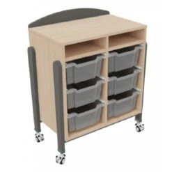 Meuble Sur Roulettes Avec 6 Bacs -KIDEA BOUTIQUE meuble sur roulettes avec 6 bacs 2