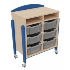 Meuble Sur Roulettes Avec 6 Bacs