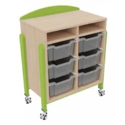 Meuble Sur Roulettes Avec 6 Bacs -KIDEA BOUTIQUE meuble sur roulettes avec 6 bacs 3