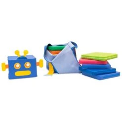 Pack Robot : 12 Galettes Et 1 Pouf 2 Pack Robot : 12 Galettes Et 1 Pouf -KIDEA BOUTIQUE pack 12 galettes carrees et 1 pouf 2