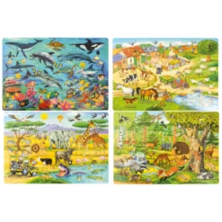 Pack 4 Puzzles Animaux