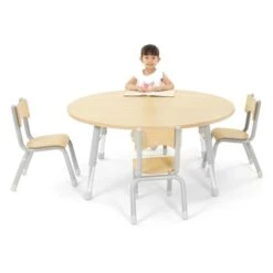 Pack Table Ronde Enfant Réglable Et 4 Chaises -KIDEA BOUTIQUE pack table ronde enfant reglable et 4 chaises 2