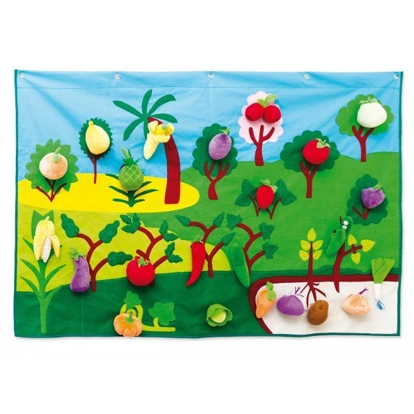 Panneau activité tissu fruits et légumes Panneau Activité Tissu Fruits Et Légumes -KIDEA BOUTIQUE panneau activite tissu fruits et legumes