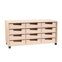 Petit Meuble 12 Bacs Bois Mobile