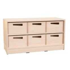 Petit Meuble 6 Bacs Bois