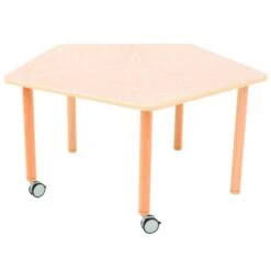 Devant -KIDEA BOUTIQUE petite table pentagonale mobile creche 1