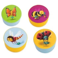 4 Poufs En Mousse - Motifs Insectes