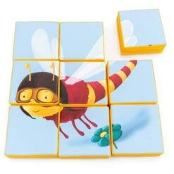 Puzzle Double Face En Mousse (9 Pièces) - Libellule Et Papillon -KIDEA BOUTIQUE puzzle double face mousse 2