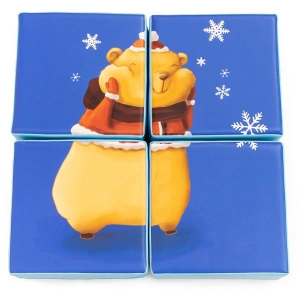 Puzzle double face en mousse (4 pièces) - Hamster et Ecureuil Puzzle Double Face En Mousse (4 Pièces) - Hamster Et Ecureuil -KIDEA BOUTIQUE puzzle double face mousse creche 1