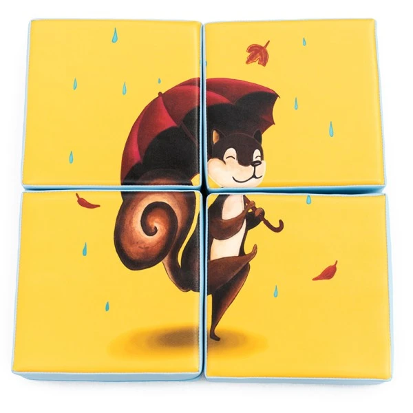 Puzzle double face en mousse (4 pièces) - Hamster et Ecureuil Puzzle Double Face En Mousse (4 Pièces) - Hamster Et Ecureuil -KIDEA BOUTIQUE puzzle double face mousse creche 2