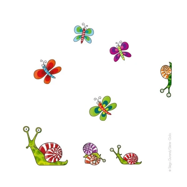 Sticker Papillons et escargots Sticker Papillons Et Escargots -KIDEA BOUTIQUE sticker papillons et escargots