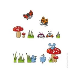 Sticker Souris Et Coccinelles