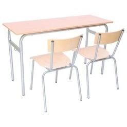 Lot De 6 Tables école Fixe Biplace 2 Lot De 6 Tables école Fixe Biplace -KIDEA BOUTIQUE table d ecole fixe biplace 2