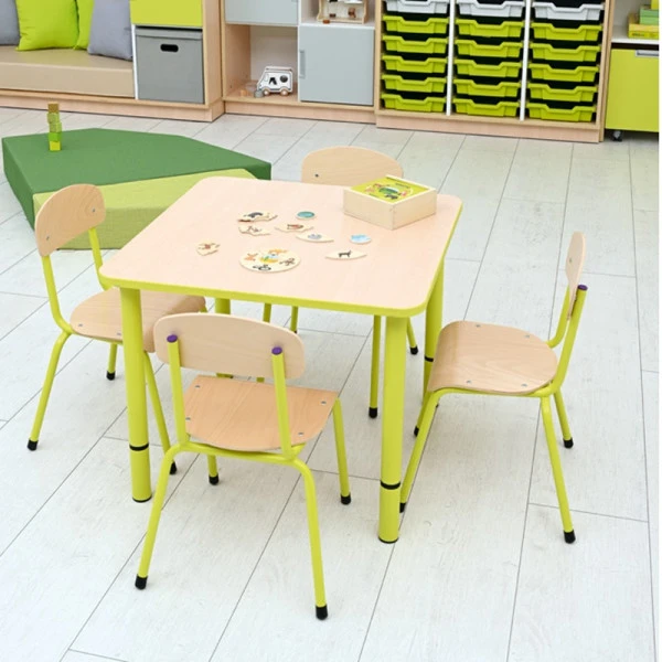 Table enfant carrée réglable - de 40 à 58 cm Table Enfant Carrée Réglable - De 40 à 58 Cm -KIDEA BOUTIQUE table enfant carree reglable de 40 a 58 cm 1