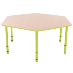 Table Enfant Hexagonale Réglable - De 40 à 58 Cm 2 Table Enfant Hexagonale Réglable - De 40 à 58 Cm -KIDEA BOUTIQUE table enfant hexagonale reglable de 40 a 58 cm 2