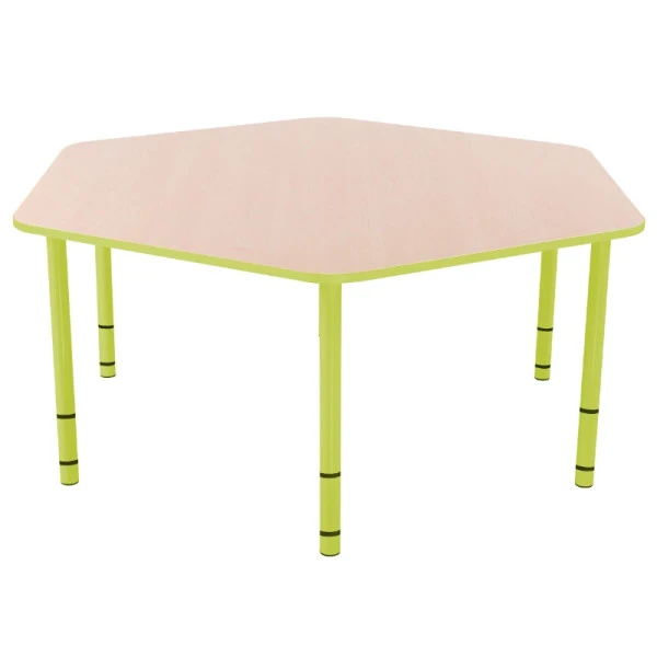 Table enfant hexagonale réglable - de 40 à 58 cm Table Enfant Hexagonale Réglable - De 40 à 58 Cm -KIDEA BOUTIQUE table enfant hexagonale reglable de 40 a 58 cm 2